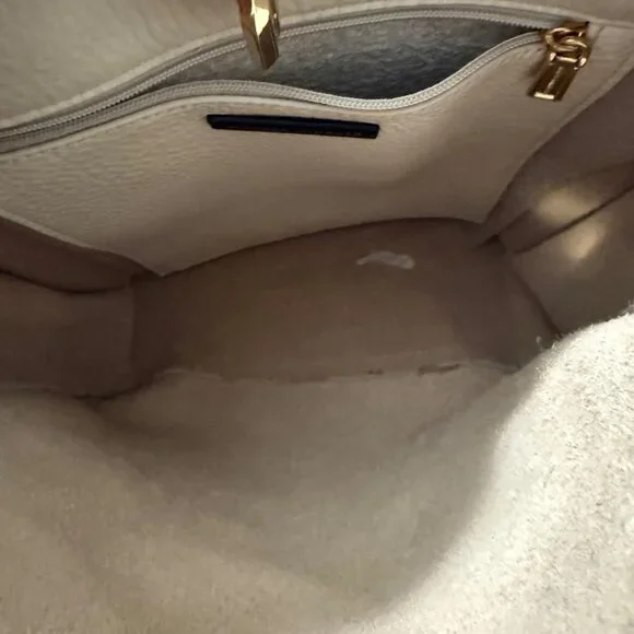 Rebecca Minkoff Ivory Darren Pebbled Leather Bucket Shoulder Bag - Picture 10 of 14